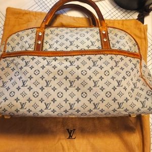 Authenic Vintage Louis Vuitton Navy Monogram Mini Lin Marie Boston